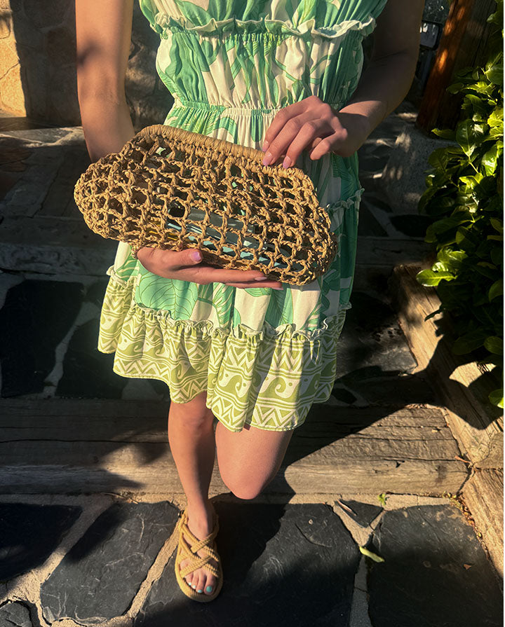 Bolso de mano crochet rafia Menorca – Suma s Moda