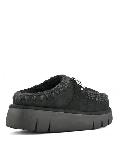 Mou Bounce Clog metal logo Black