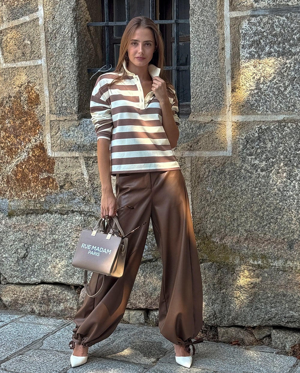 Saco de compras revermont Vermont conhaque Rue Madam Paris