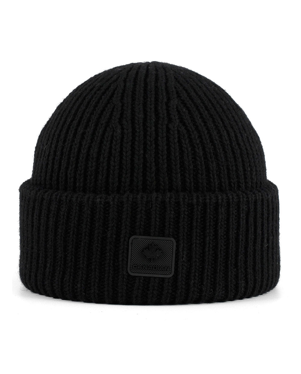 Gorro punto canalé negro Canadian