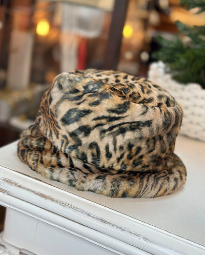 Sombrero pelo alas animal print Poesia d´Élite