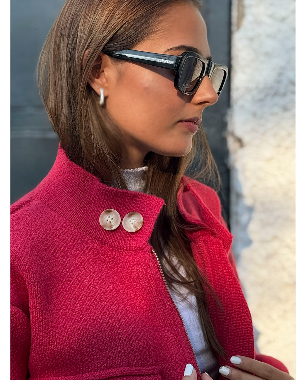 Chaqueta Biba rojo Orfeo París