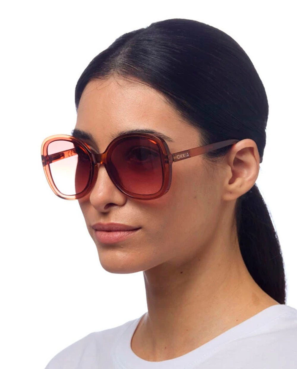 Gafa sol Anna 019 marron transparente Okkia