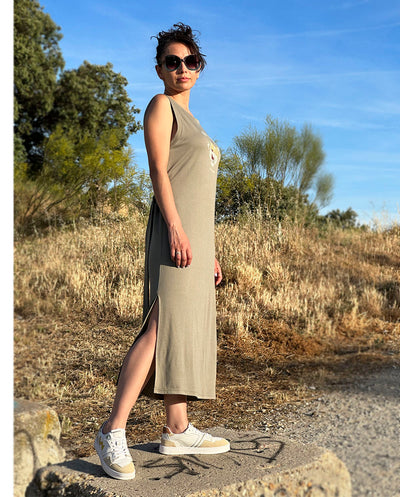 Vestido Eveline caqui