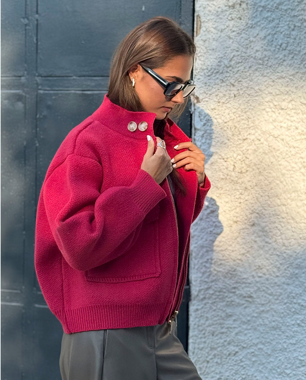 Chaqueta Biba rojo Orfeo París