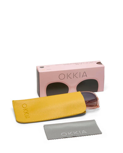 Óculos de sol rosa transparentes Anna 019 Okkia