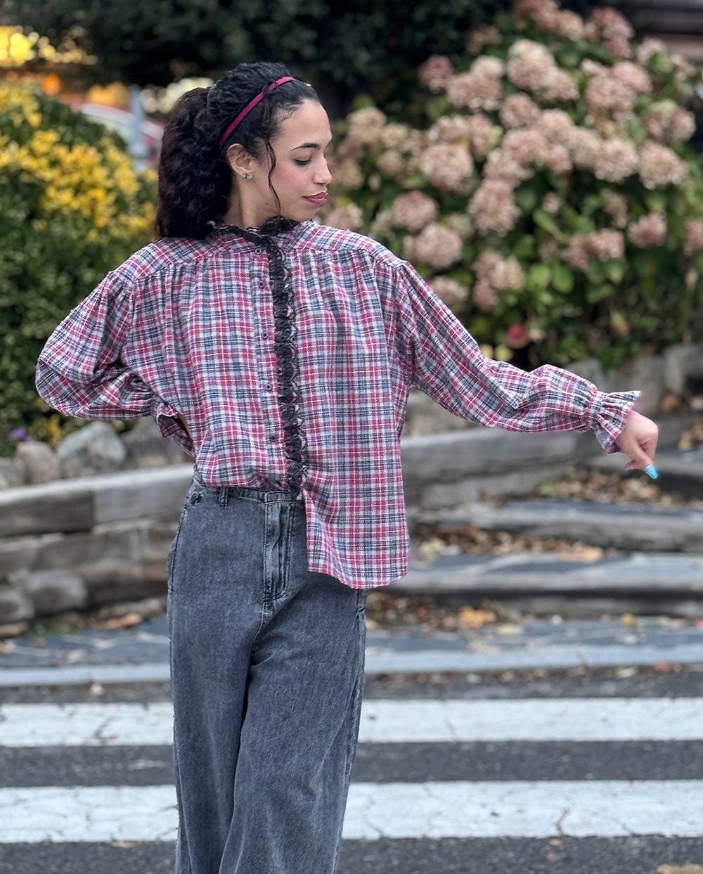 Camisa Montana cuadro frambuesa Orfeo París