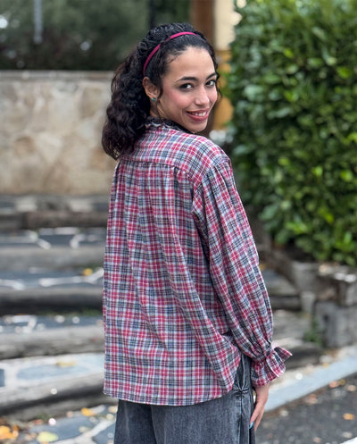 Camisa Montana cuadro frambuesa Orfeo París