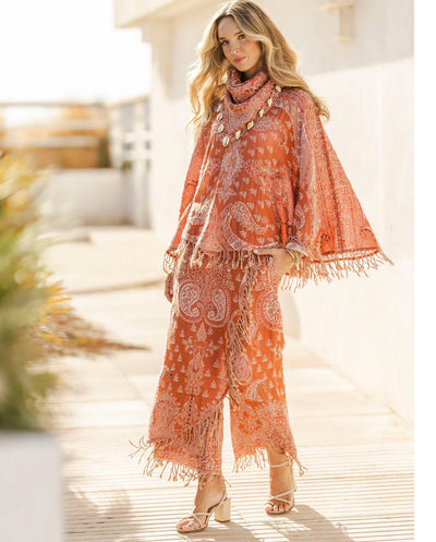 Poncho Uma rosa by Cris Mata Poc a Poc