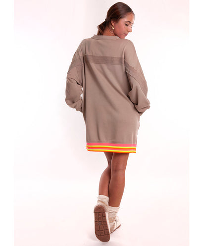 Sudadera larga corazón arena Miss Goodlife