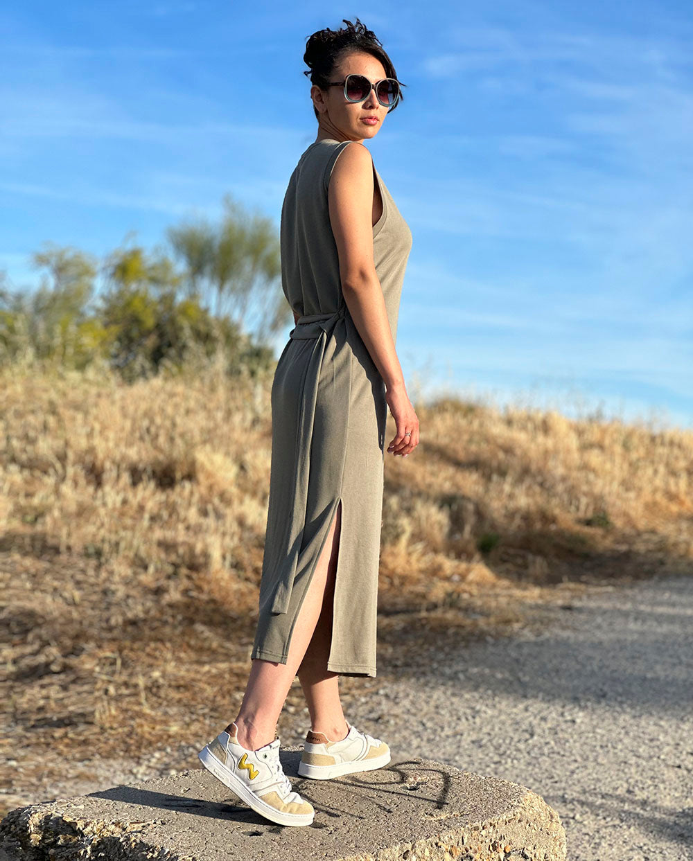 Vestido Eveline caqui