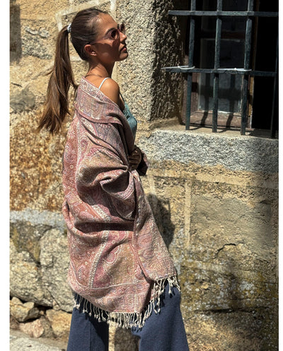 Chaqueta lana reversible rosa Poc a Poc