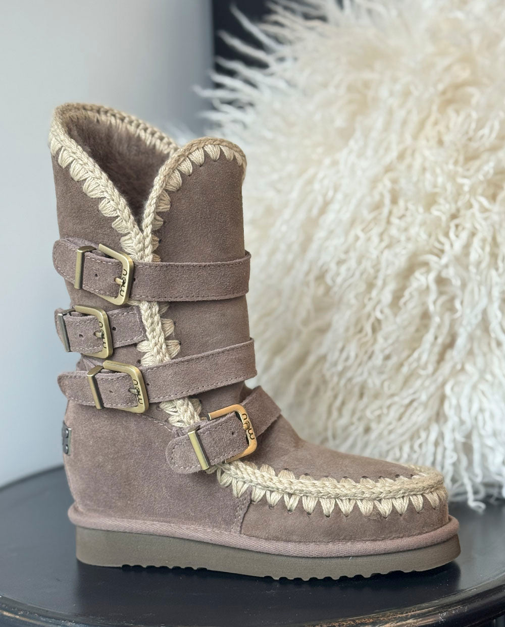 MOU Eskimo Eskimo inner wedge tall buckle gris piedra