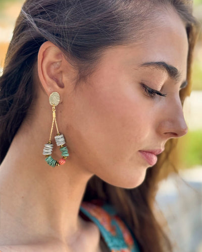 Pendientes largos piedras Trinidad
