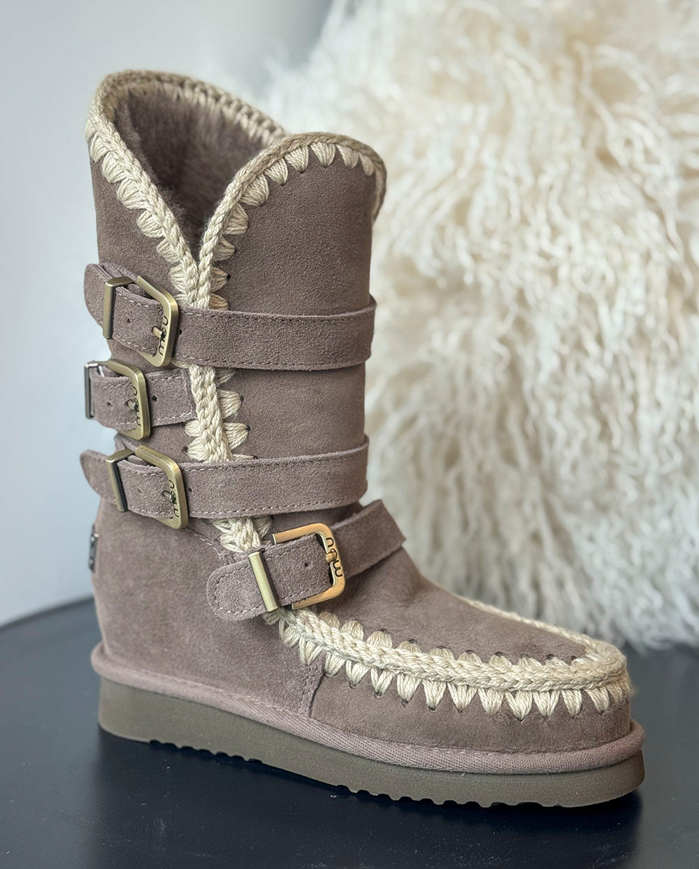 MOU Eskimo Eskimo inner wedge tall buckle gris piedra