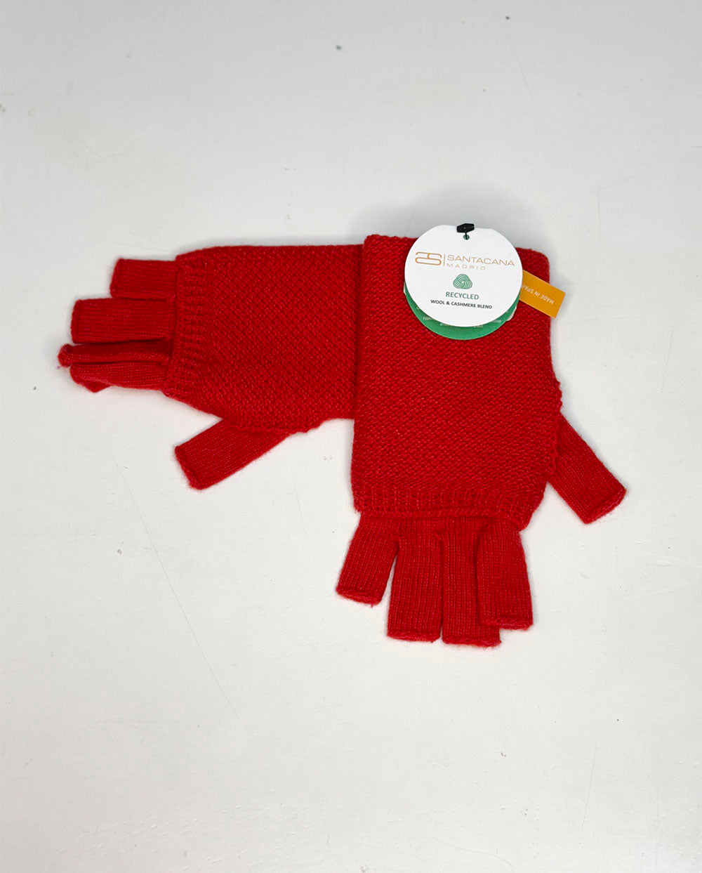 Mitón lana y cashmere Rojo Santa Cana