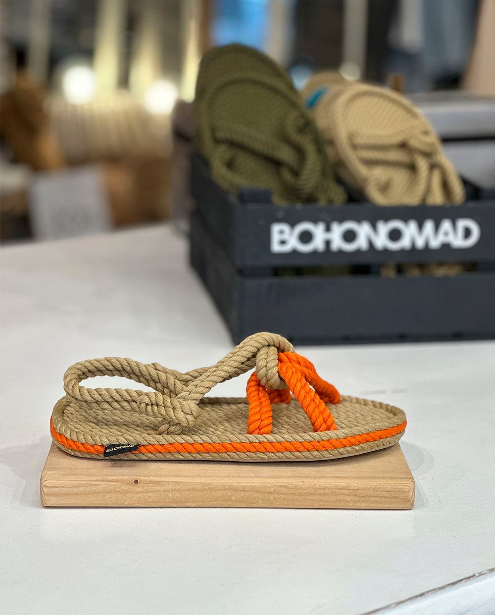 Sandalia Bora Bora natural naranja Bohonomad