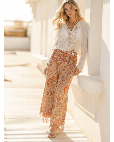 Falda pantalón Mahir arcilla by Cris Mata Poc a Poc