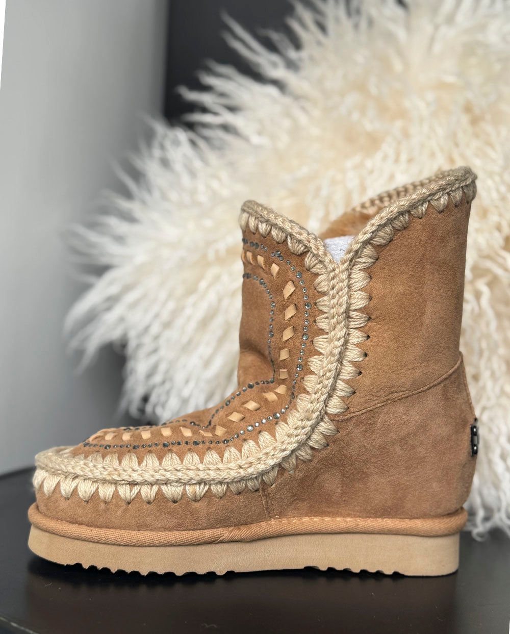 MOU Eskimo Eskimo inner wedge short stras marrón tob