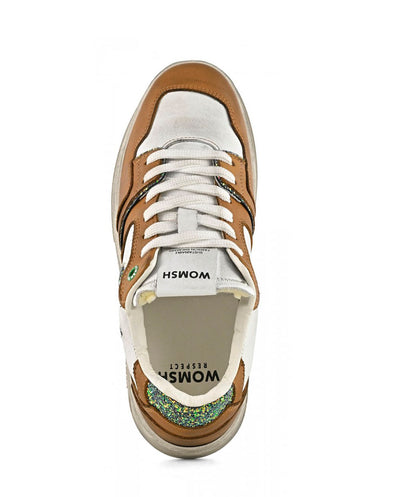 Womsh Circle Leather Sneaker cognac