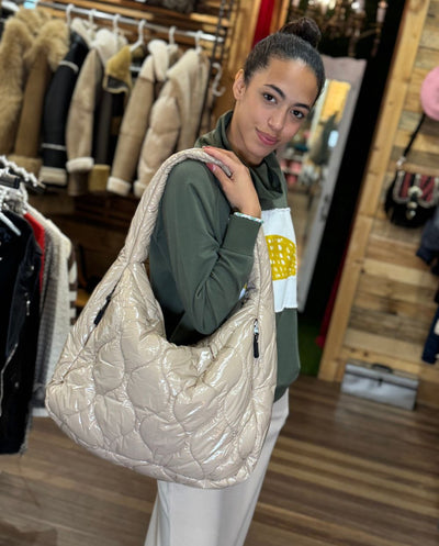 Bolso Tote acolchado glossy goat Canadian