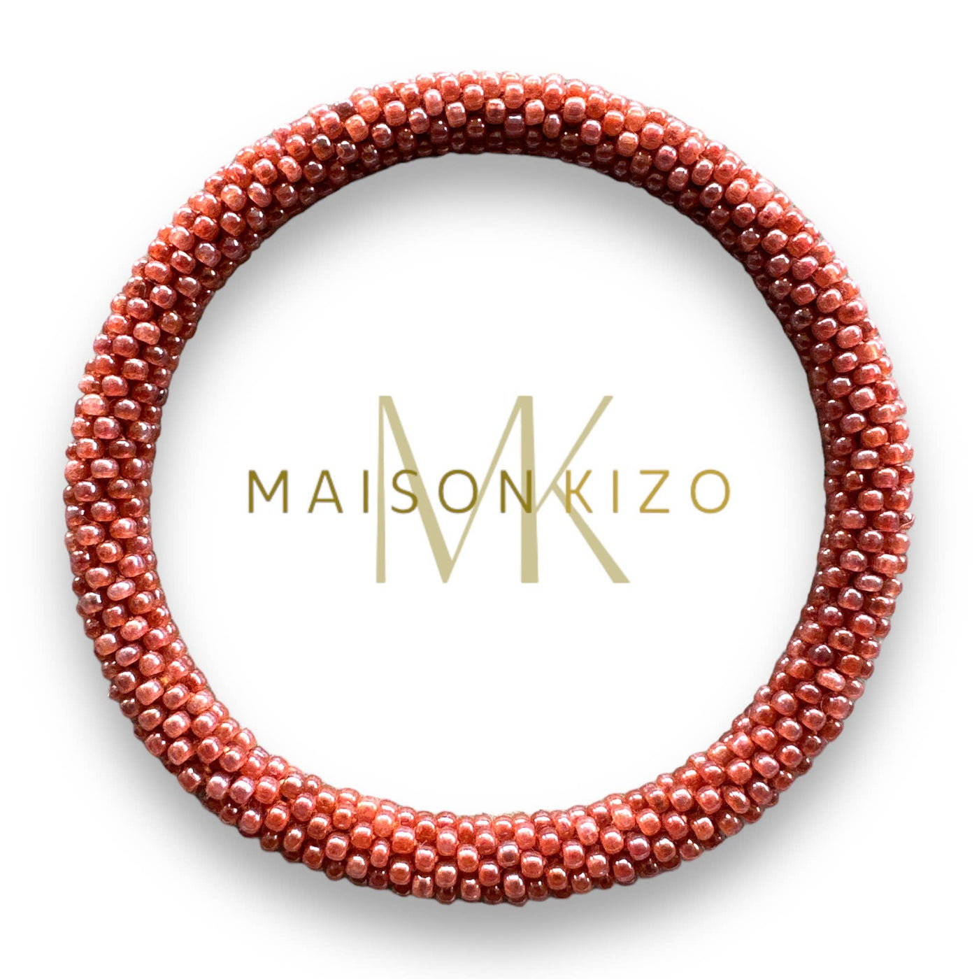 Pulsera nepalí rosa envejecido
