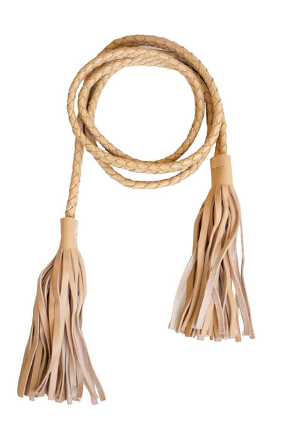 Cinturón trenzado camel Vogue Chicosoleil