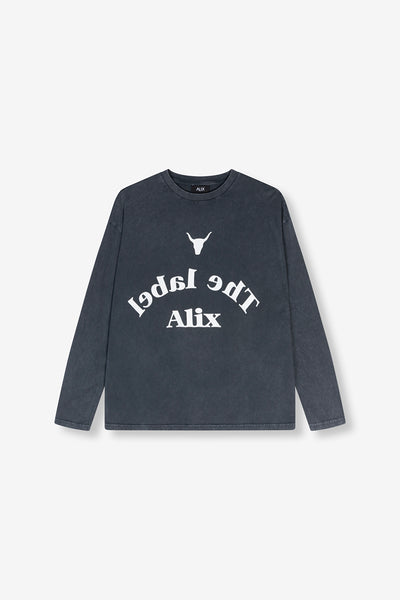 Alix the label camiseta cinza de manga comprida