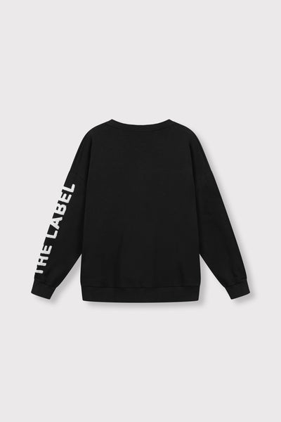 Sudadera negro cuello pico Alix the label