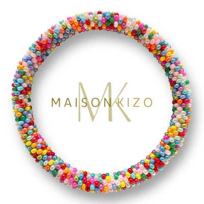 Pulsera nepalí multicolor arcoiris
