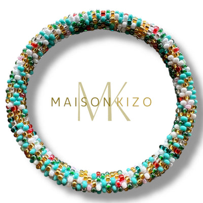 Pulsera nepalí turquesa multicolor