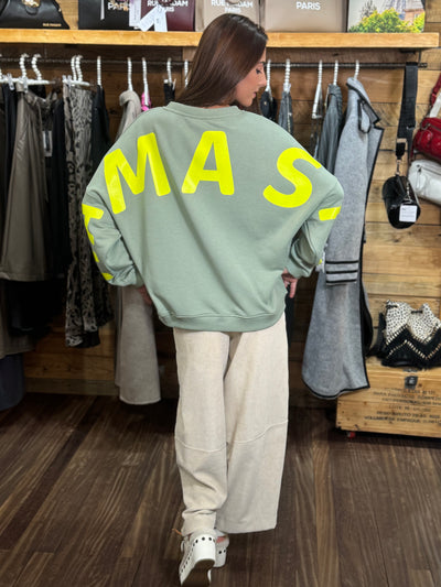 Sudadera Namasté verde y flúor Miss Goodlife