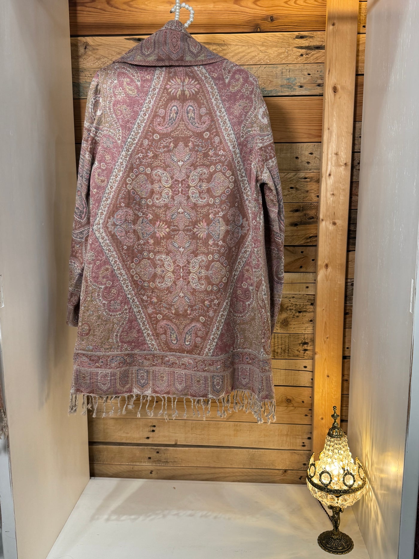 Chaqueta lana reversible rosa Poc a Poc
