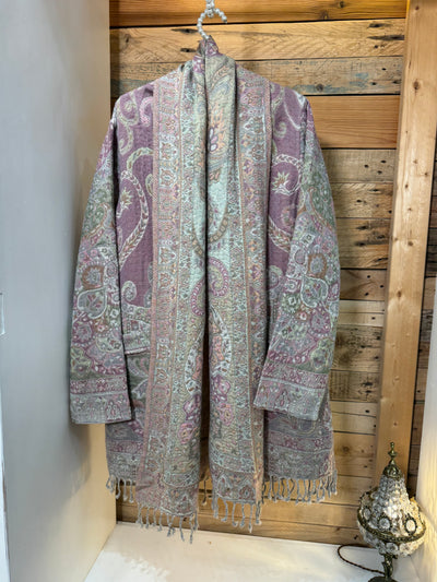 Chaqueta lana reversible lila Poc a Poc