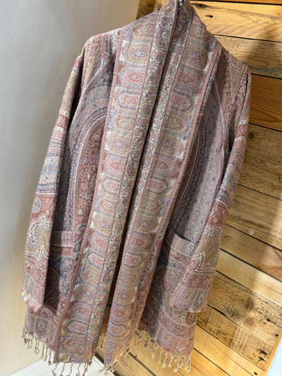 Chaqueta lana reversible rosa Poc a Poc