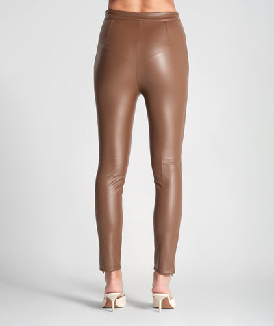 Leggins en eco piel cobre Rüga