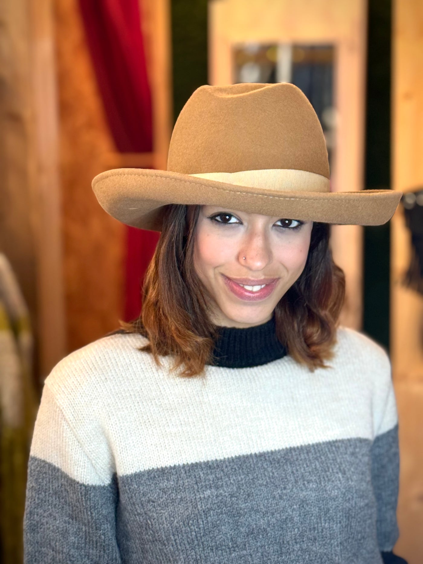 Sombrero lana Camel