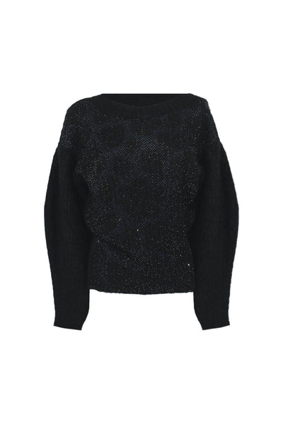 Jersey negro strass mohair Odi et Amo