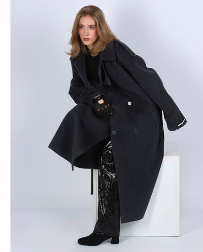 Abrigo Cashmere antracita JJ209 Glox