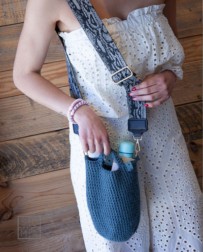 Bolso crochet azul