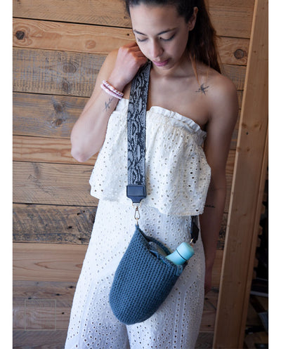 Bolso crochet azul