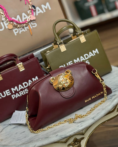 Bolso Pouch Clutch vino Rue Madam Paris