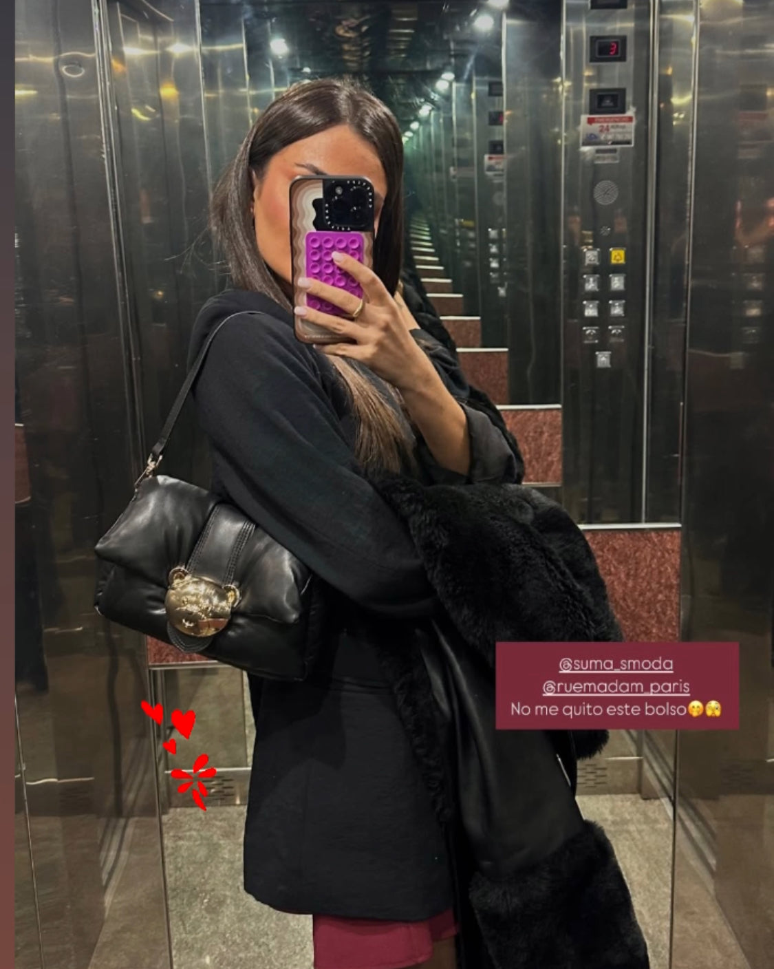 Alexia Rivas con Bolso Puffy Rue Madam Paris