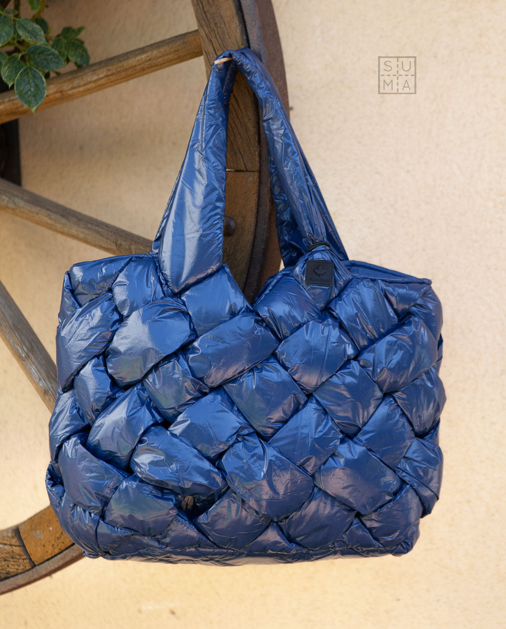 Bolso Tote acolchado azul denim oscuro Canadian