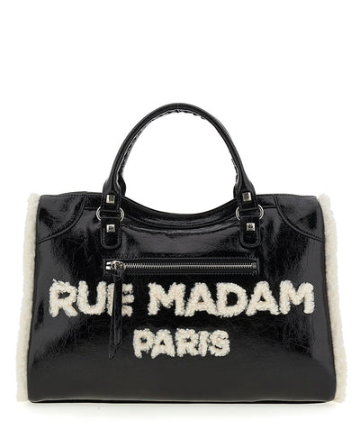 Bolso Tote Shine negro metálico Rue Madam Paris