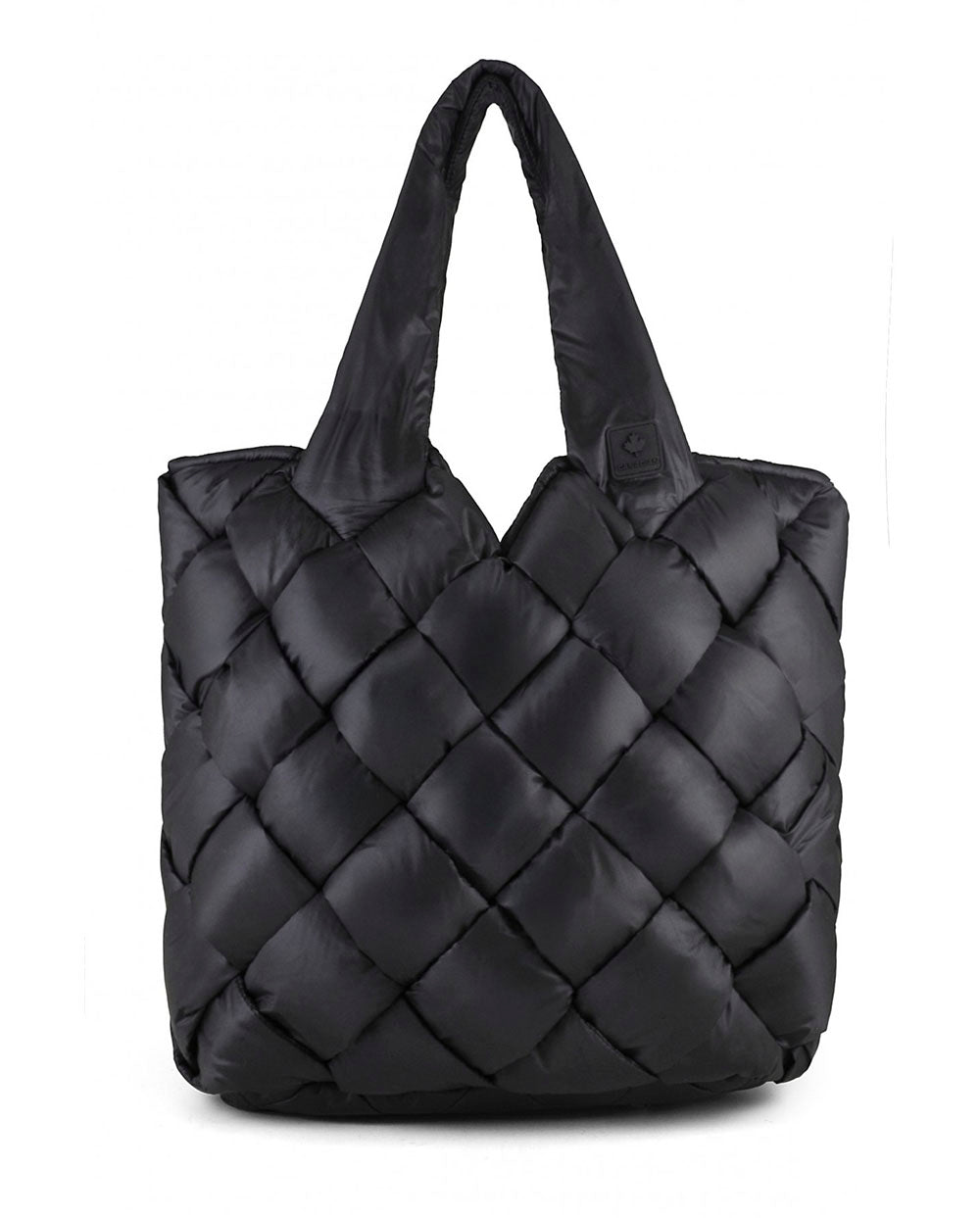 Bolso Tote acolchado entrelazado negro Canadian