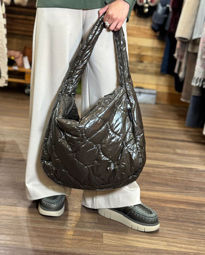 Bolso Tote acolchado negro oliva Canadian