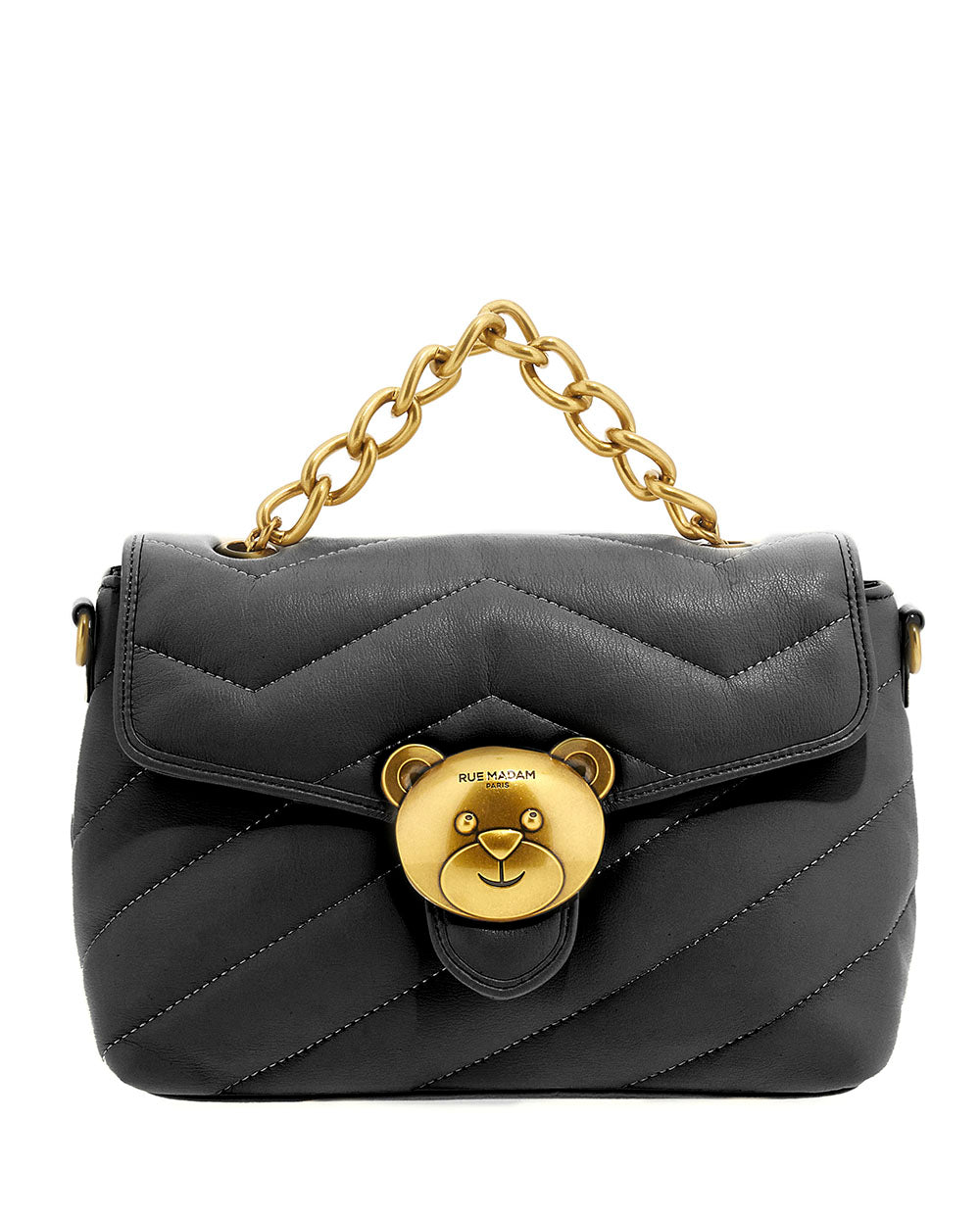 Bolso bandolera Puffy negro XL Rue Madam Paris
