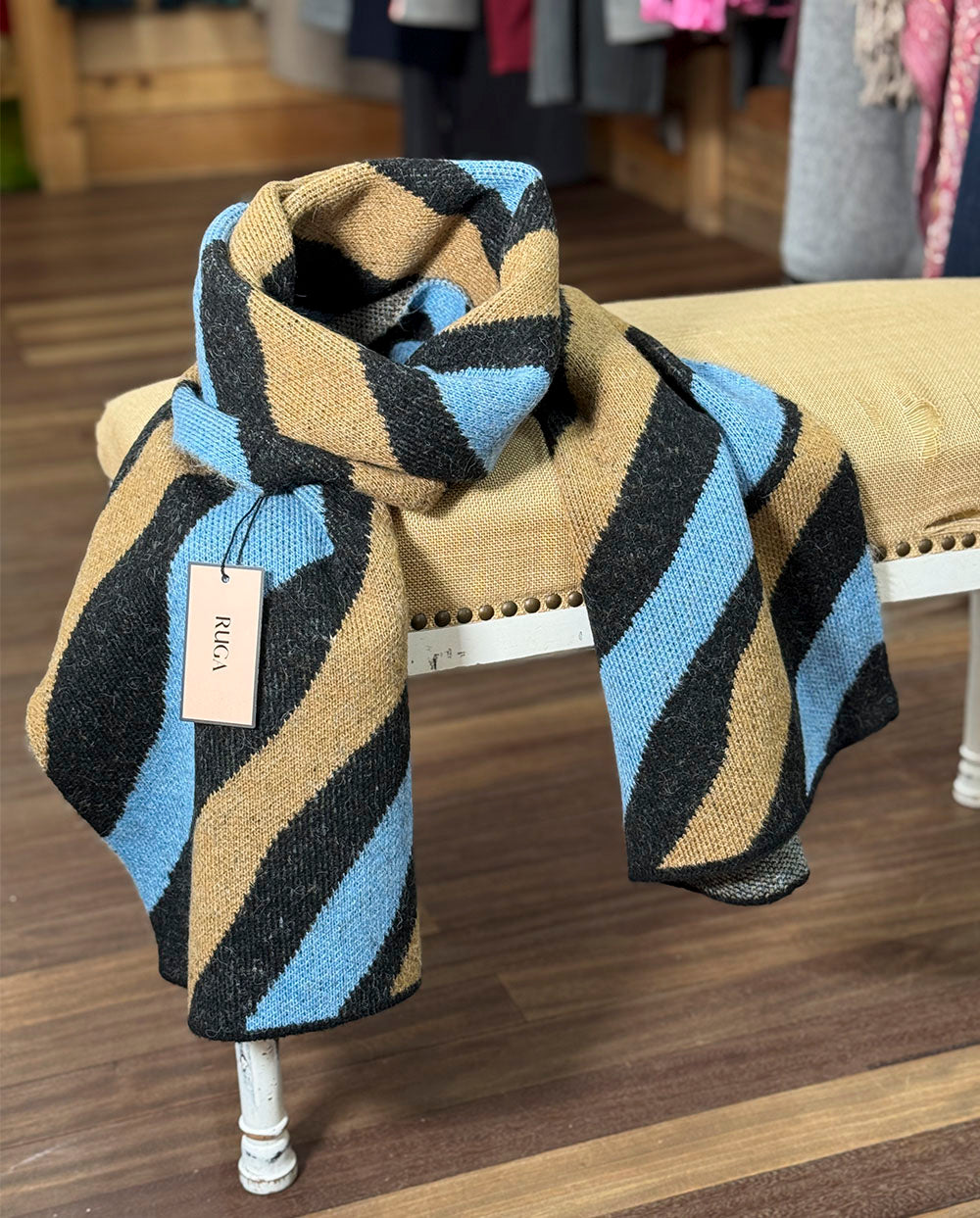 Bufanda animal print azul Rüga