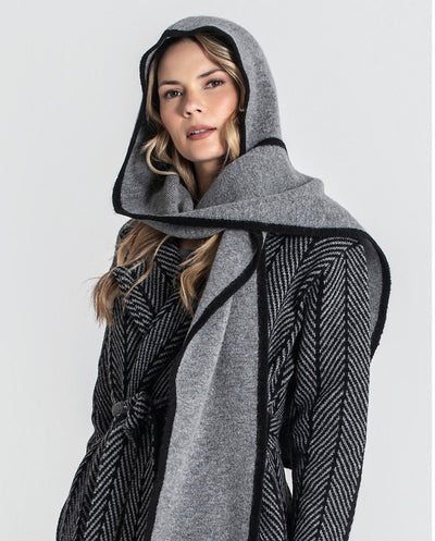 Bufanda capucha gris Rüga